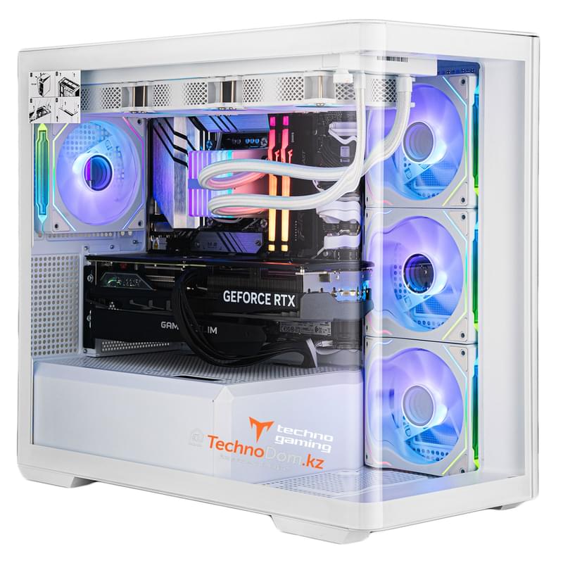 TechnoGaming ойын компьютері (Ci7-13700F/RTX 4070TIS 16GB/D5 32GB/SSD 2TB/B760 WIFI/СЖО/D300 WH) - фото #0, Technodom.kz