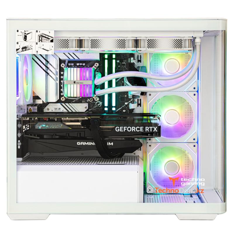 TechnoGaming ойын компьютері (Ci7-13700F/RTX 4070TIS 16GB/D5 32GB/SSD 2TB/B760 WIFI/СЖО/D300 WH) - фото #2, Technodom.kz