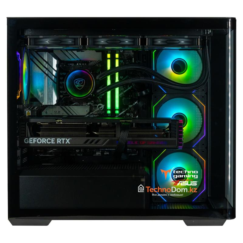 Игровой компьютер TechnoGaming (Ci7-13700F/RTX 4070S 12GB/D5 32GB/SSD 2TB/B760 WIFI/СЖО/D300 BK) - фото #2, Technodom.kz