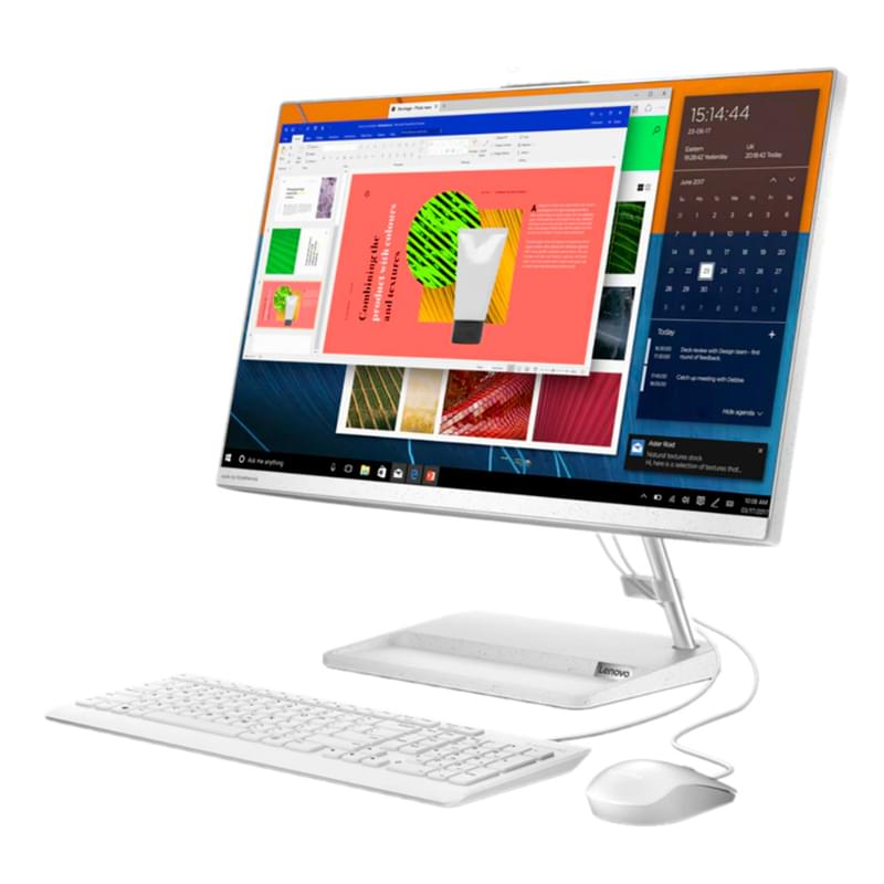 23,8" Lenovo IdeaCentre AIO 3 моноблок 24ALC6 White (R5-7430U-16-512-D-FHD) [F0G1013YRK] - фото #2, Technodom.kz
