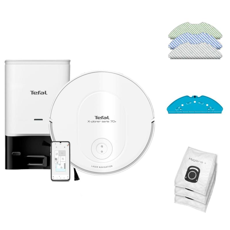 Робот пылесос Tefal S70+ RG-8497WH - фото #10, Technodom.kz