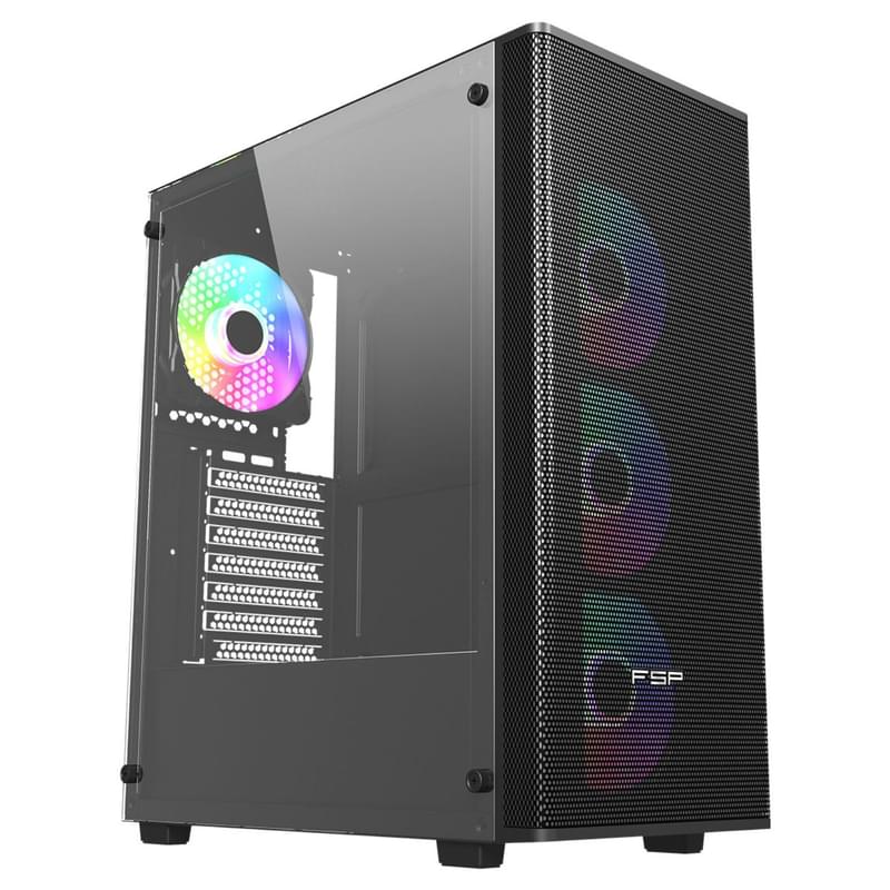 ПК Корпус FSP CMT196 MidTower, window, Black ATX [CMT196 Black] - фото #0, Technodom.kz