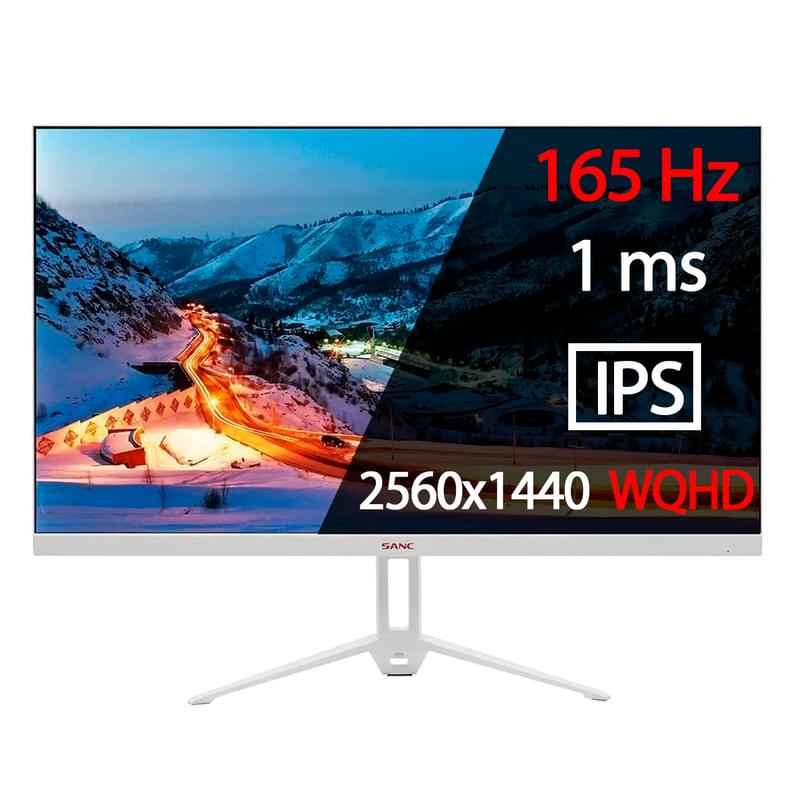 Монитор 27" Sanc M2742QPH V2 2560x1440 16:9 IPS 180ГЦ (2HDMI+2DP) White - фото #0, Technodom.kz