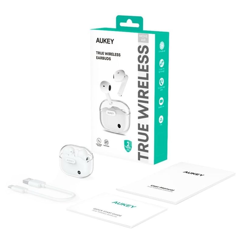 Беспроводные наушники Aukey EP-M2 белый (EP-M2WH) - фото #2, Technodom.kz
