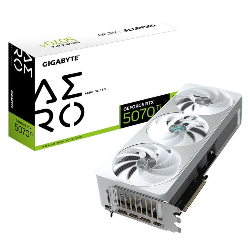 Gigabyte RTX 5070 Ti AERO OC 16GB 256bit/G7 (HDMI+3DP) [GV-N507TAERO OC-16GD] бейнекарта - фото #8, Technodom.kz