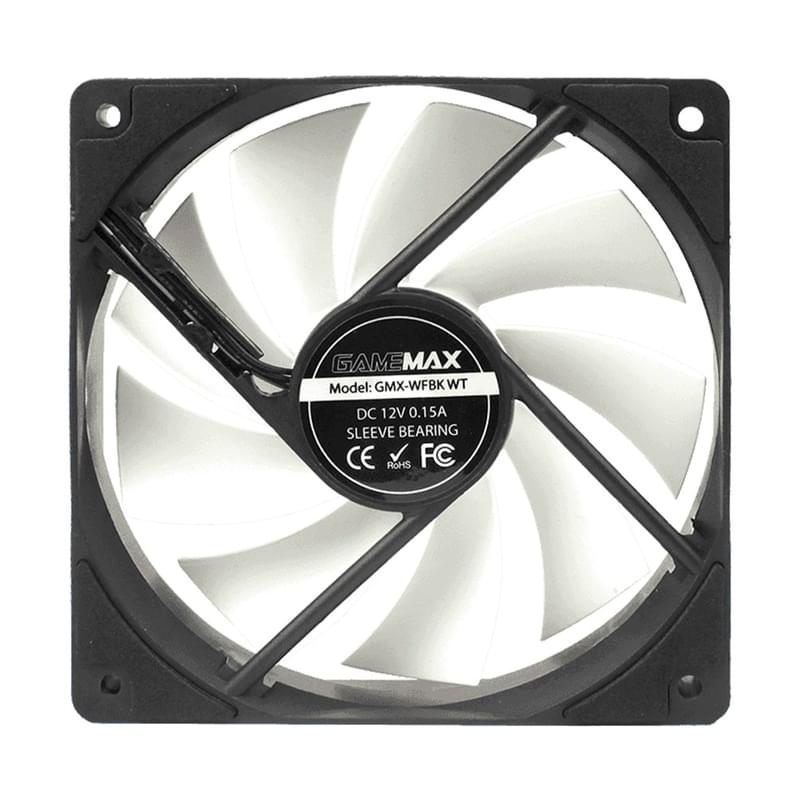 Кулер для кейса Gamemax GMX WFBK WT 12 White - фото #1, Technodom.kz