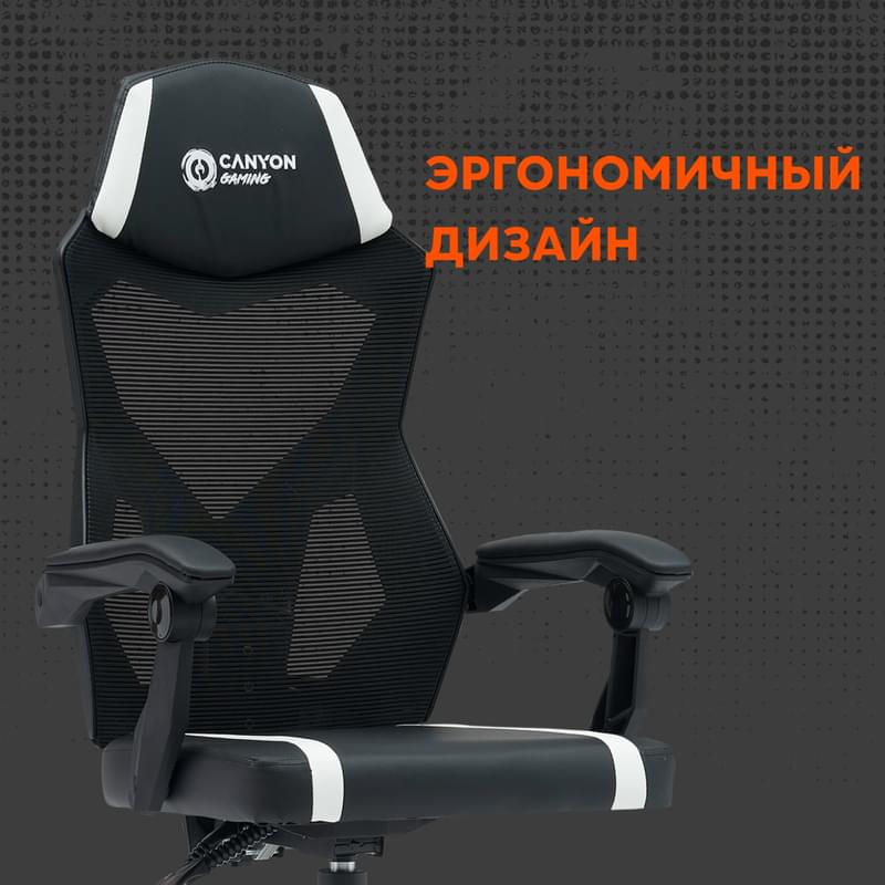 Игровое компьютерное кресло Canyon Flow, Black/Red (CNE-MCH01R) - фото #5, Technodom.kz