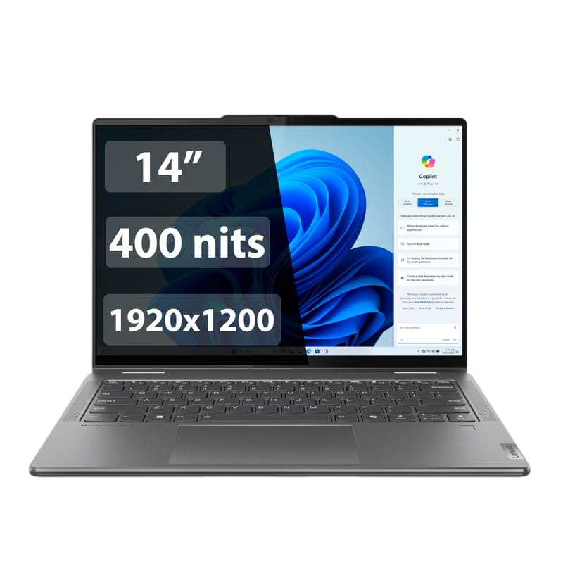 14" Lenovo Yoga 7 (Ryzen 5 8640HS-16-1-W)(83DK006NRK) ультрабугі - фото #0, Technodom.kz