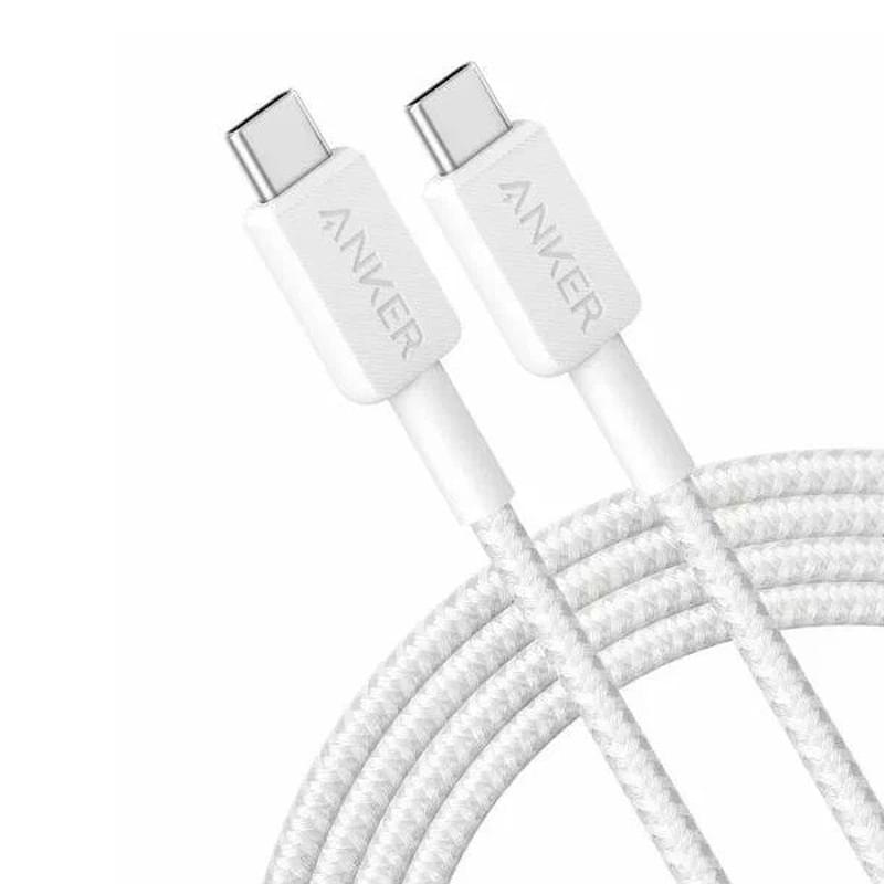 Кабель ANKER Power Line 322 USB-C -> USB-C 1,8m A81F6 White/белый (ANK-A81F6H21-WT) - фото #0, Technodom.kz