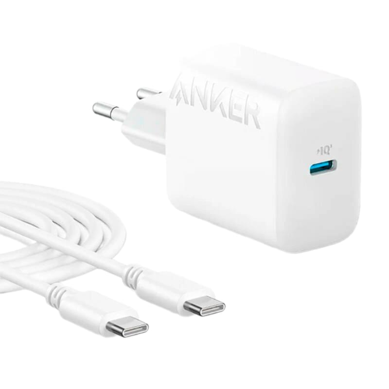 ANKER 312 20W қуат адаптері + USB-C кабелі ->USB-C A2347 White/ақ (ANK-B2347G21-WT) - фото #0, Technodom.kz