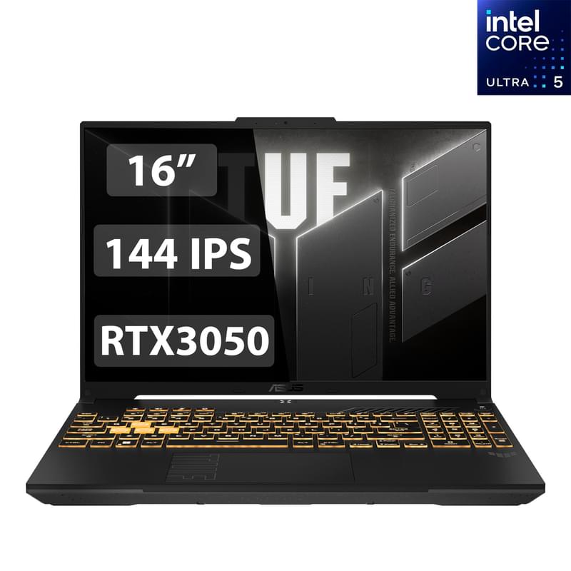 Игровой ноутбук Asus TUF Gaming F16 U5 210H /16 ГБ / 512SSD /RTX3050 6ГБ / 16 /DOS / (FX607VJ-RL013) - фото #0, Technodom.kz