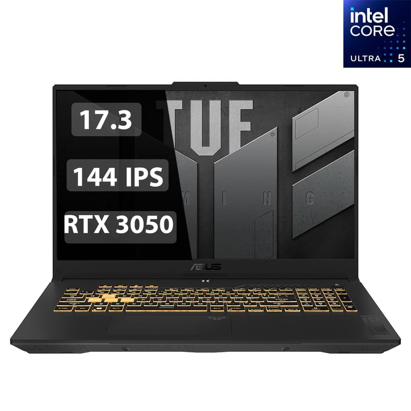 Игровой ноутбук Asus TUF Gaming F17 U5 210H /16 ГБ 512 SSD /RTX3050 6 ГБ  /16 /DOC / (FX707VJ-HX015) - фото #0, Technodom.kz
