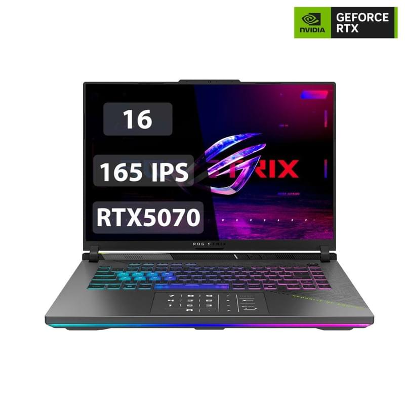 16'' Asus ROG Strix G16 Ойын Ноутбугі (AMD DRAGON RANGE HX 16C-16-1-RTX5070Ti 12-D)(G614PR-RV027) - фото #0, Technodom.kz