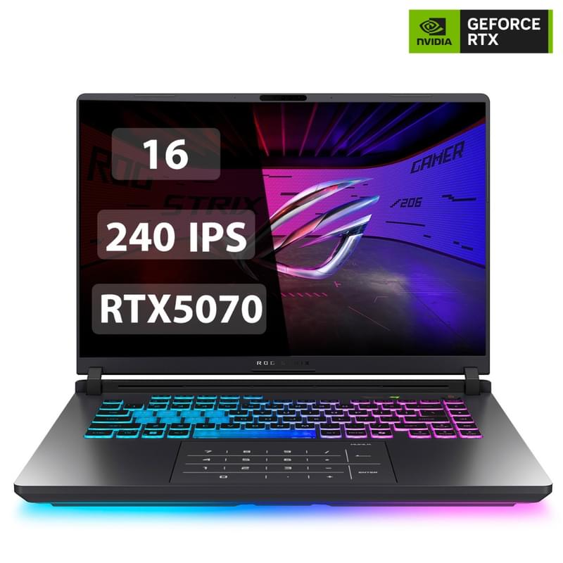 Игровой ноутбук Asus ROG Strix G16 U7 255HX / 16 ГБ / 1SSD / RTX5070Ti 12 ГБ / 16 /DOS / (G615LR-S5162) - фото #0, Technodom.kz