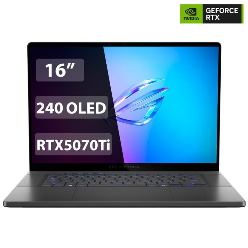 Игровой ноутбук 16'' Asus ROG Zephyrus G16 U9 285H / 32ГБ / 2000SSD / RTX5070Ti 12ГБ / 16 / DOS / (GU605CR-QR180) - фото #0, Technodom.kz