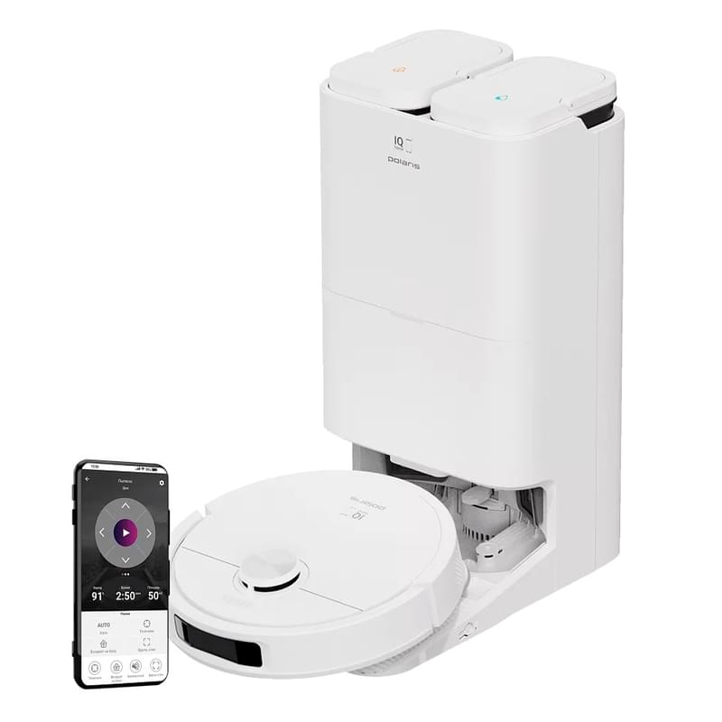 Робот пылесос Polaris PVCR-7790 WIFI IQ Home белый - фото #0, Technodom.kz
