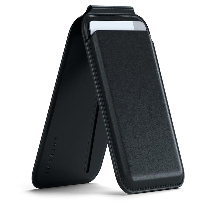 Чехол Satechi Vegan-Leather Magnetic Wallet Stand (Black) (ST-VLWK) - фото #0, Technodom.kz