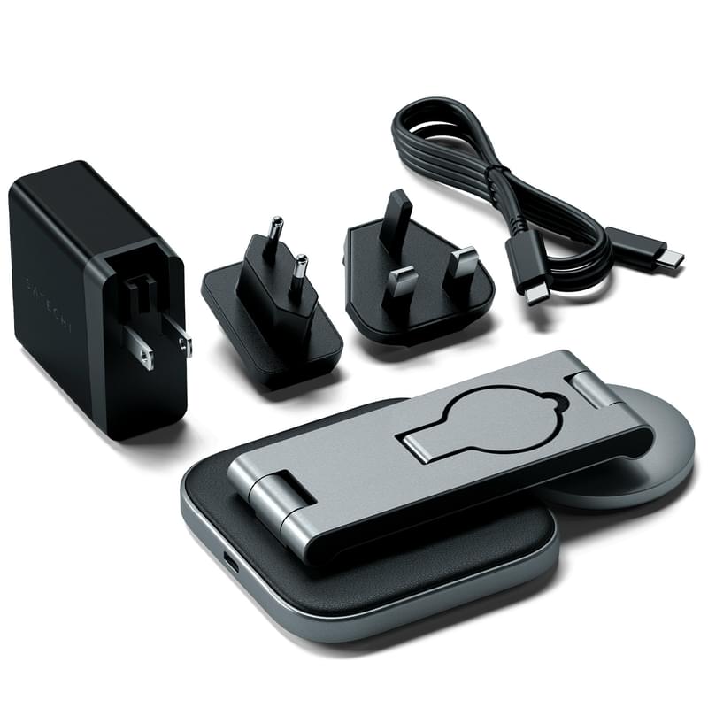 Беспроводнаое зарядное устройство Satechi 3-in-1 FoldableStand - EA (ST-Q31FM-EA) - фото #4, Technodom.kz