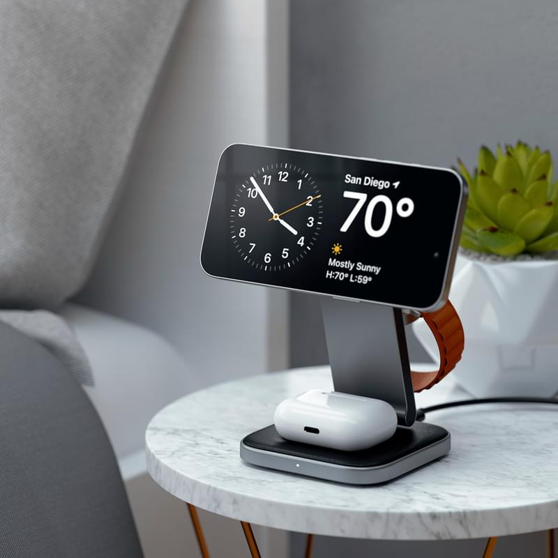 Беспроводнаое зарядное устройство Satechi 3-in-1 FoldableStand - EA (ST-Q31FM-EA) - фото #5, Technodom.kz