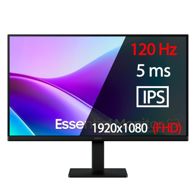Монитор 24" Samsung LS24F320GAIXCI 1920x1080 16:9 IPS 120ГЦ (2HDMI+DP) Black - фото #0, Technodom.kz