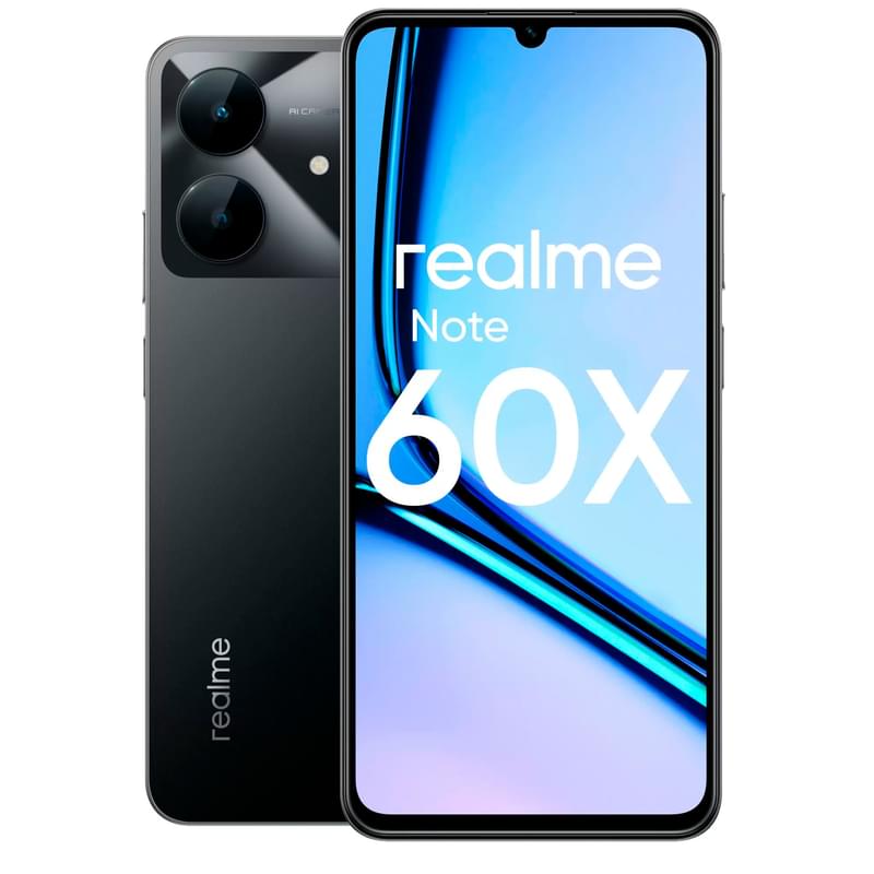 Смартфон GSM Realme Note 60x 3/64Gb Қара - фото #0, Technodom.kz