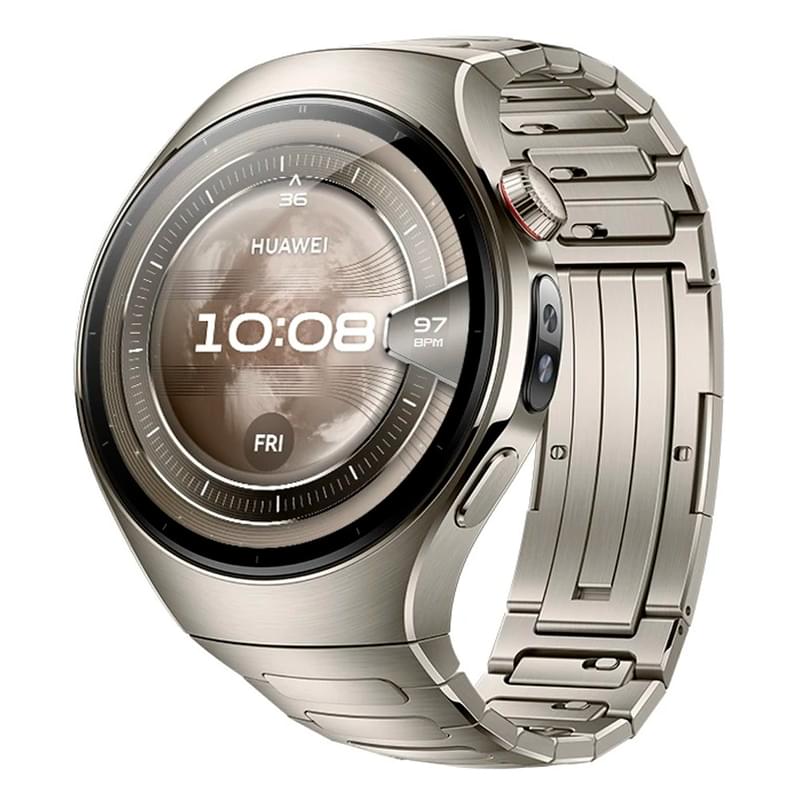 Смарт Часы HUAWEI WATCH 5 (46mm) Titanium Rates-L29M (55020EVK) +4G LTE - фото #2, Technodom.kz