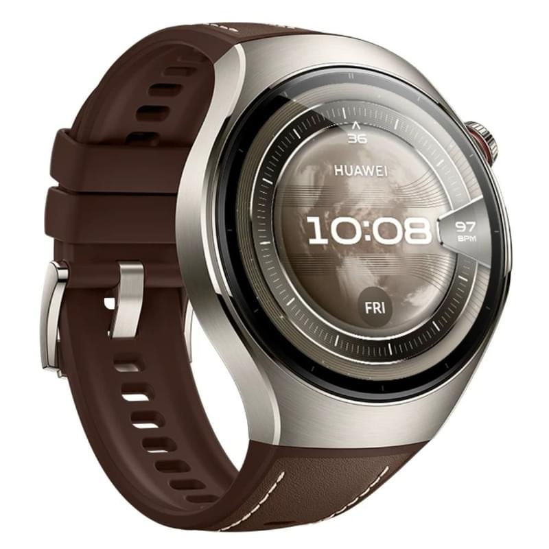 Смарт Часы HUAWEI WATCH 5 (46mm) Brown Rates-L29L (55020EVM) +4G LTE - фото #0, Technodom.kz