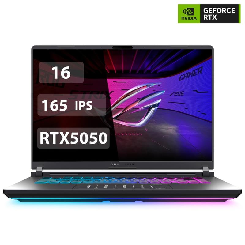 Игровой ноутбук Asus ROG Strix G16 / CI5 13450HX / 16ГБ / 512 SSD / RTX5050 8-D / 16 / G615JH-RV045 - фото #0, Technodom.kz