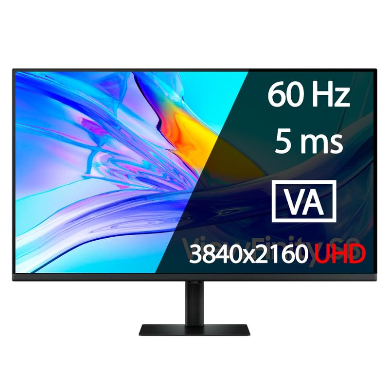 Монитор 37" Samsung ViewFinity S8 LS37D802UAIXCI 3840x2160 16:9 VA 60ГЦ (HDMI+DP) Black - фото #0, Technodom.kz