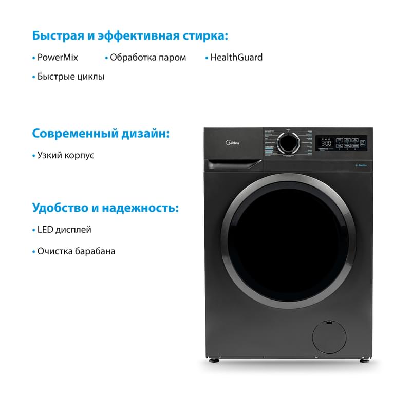 Стиральная машина Midea MF01610US40/T - фото #5, Technodom.kz