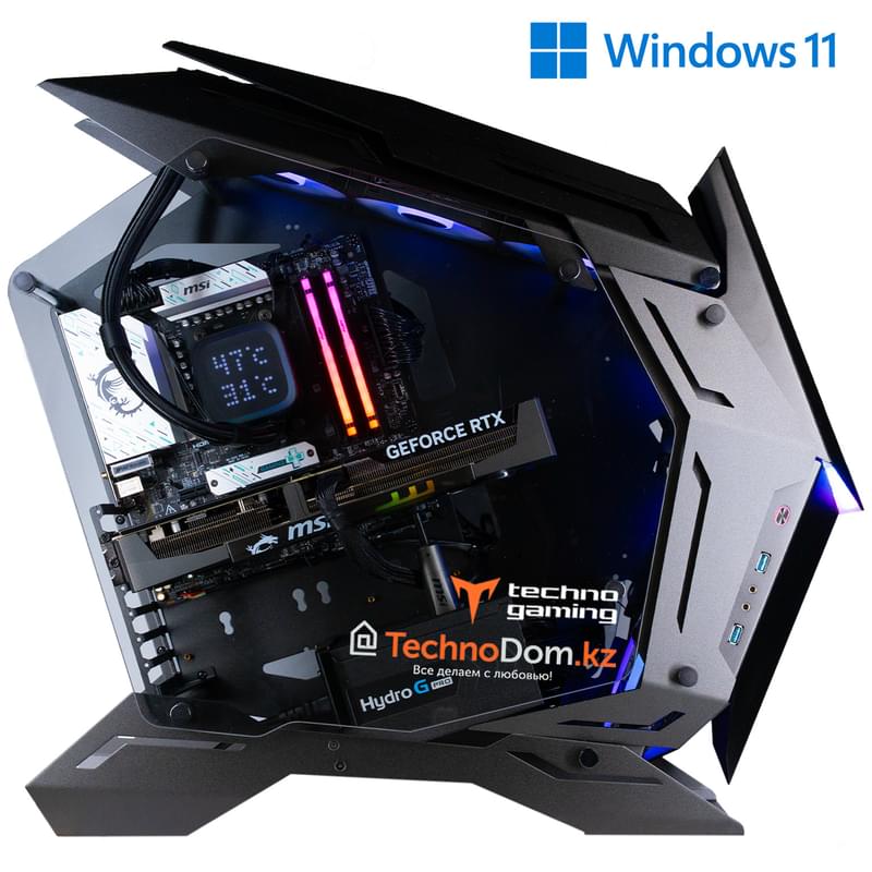 Игровой компьютер TechnoGaming 240(AR7-7800X3D/RTX5080 16GB/D5 32GB/SSD 2TB/B650 Gaming Plus/СЖО/MOD3 BK - фото #1, Technodom.kz
