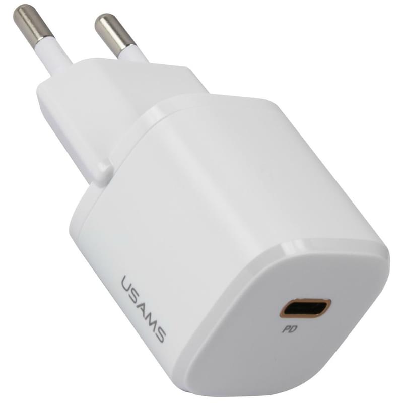 Адаптер питания USAMS USB-C 20W PD, White (CC124TC02) - фото #0, Technodom.kz