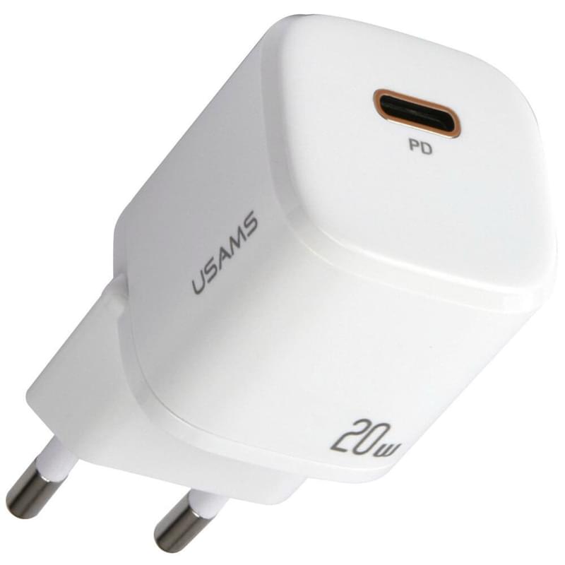 Адаптер питания USAMS USB-C 20W PD, White (CC124TC02) - фото #1, Technodom.kz
