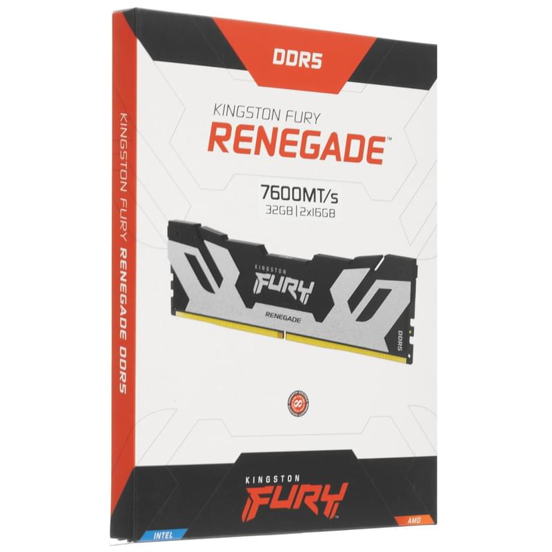Оперативная память DDR5 DIMM 32GB(16GBx2)/7600MHz Kingston Fury Renegade Silver  [KF576C38RSK2-32] - фото #3, Technodom.kz