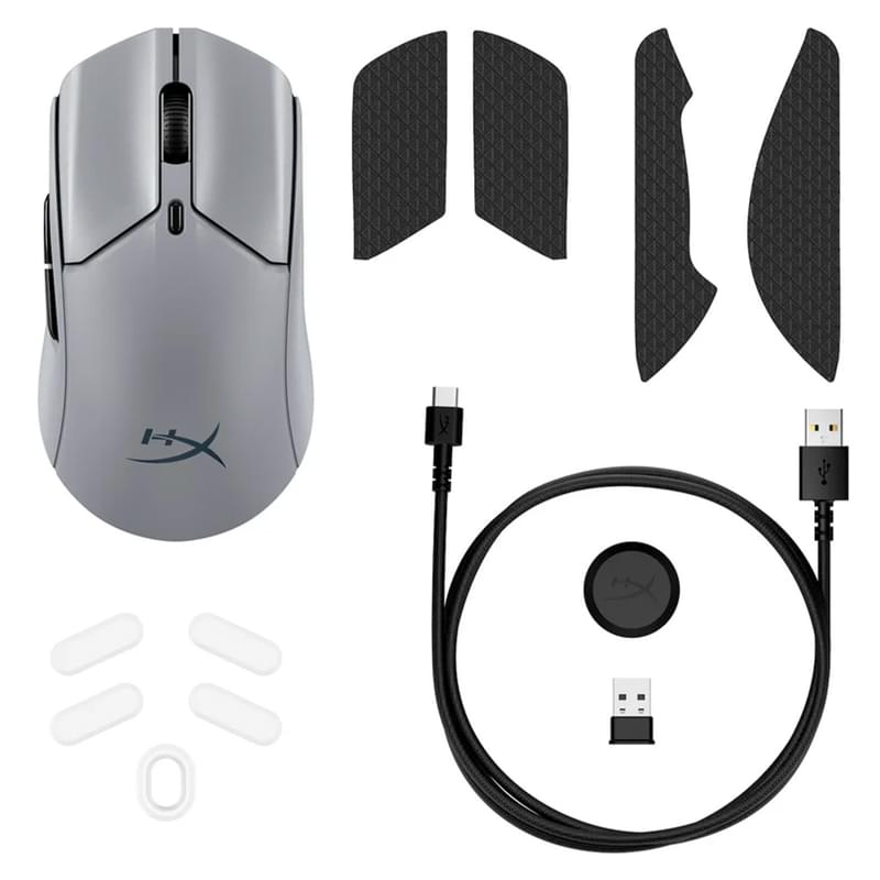Игровая мышь беспроводная HyperX Pulsefire Haste 2 Pro, Gray (A1KY5AA) - фото #6, Technodom.kz