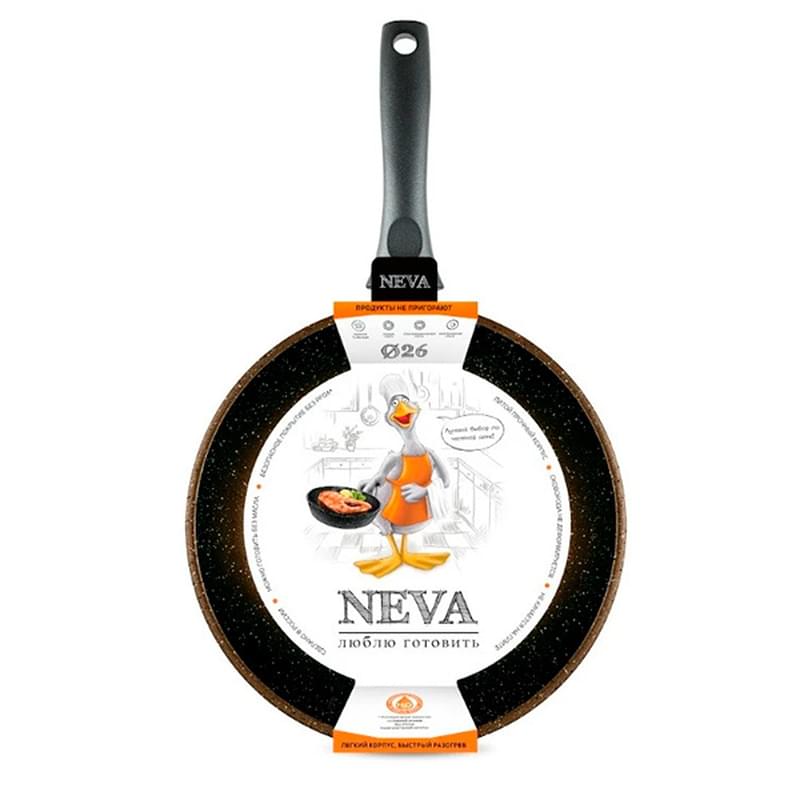 Сковорода 26см Neva Granite Brown НМП NGB126 - фото #3, Technodom.kz