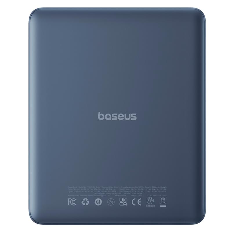 Внешний аккумулятор Baseus, Blade2 12000mAh 65W+каб, Black (BAS-P1006380132300) - фото #5, Technodom.kz
