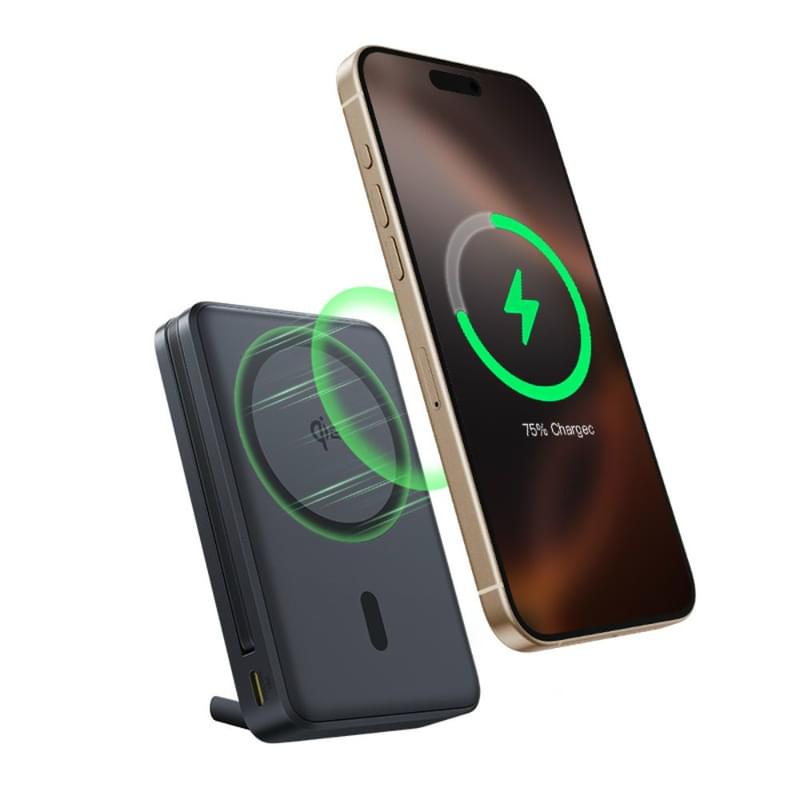 Внешний аккумулятор Baseus, Nomos Qi2 10000mAh 45W+вс.каб, Black (BAS-P1007880012300) - фото #5, Technodom.kz