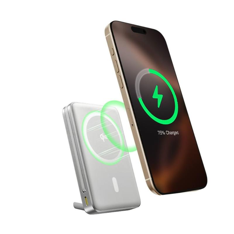 Внешний аккумулятор Baseus, Nomos Qi2 10000mAh 45W+вс.каб, Grey (BAS-P1007880084300) - фото #16, Technodom.kz