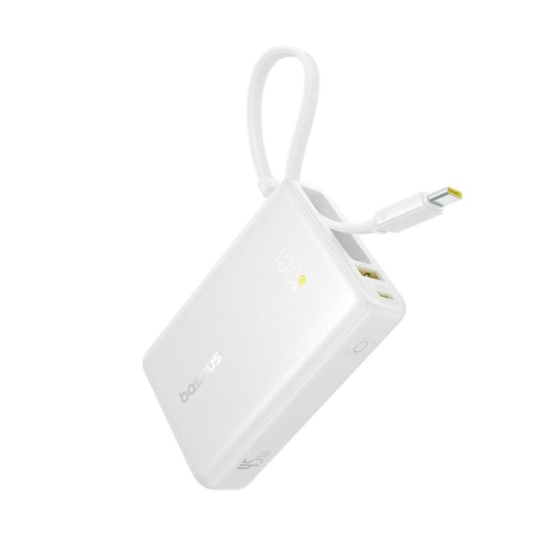 Внешний аккумулятор Baseus, PicoGo 10000mAh 45W, White (BAS-P1007680321300) - фото #1, Technodom.kz