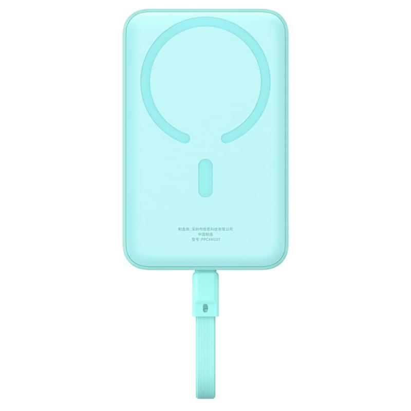 Внешний аккумулятор Baseus, Magnet.Mini USB-C 10000mAh 30W, Peppermint (BAS-P1002210B33300) - фото #1, Technodom.kz