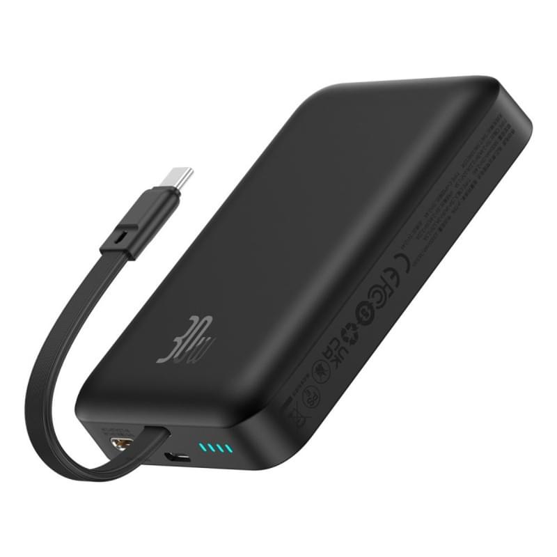 Внешний аккумулятор Baseus, Magnet.Mini USB-C 10000mAh 30W, Black (BAS-P1002210B11300) - фото #1, Technodom.kz
