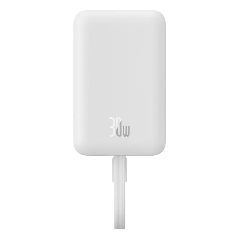 Внешний аккумулятор Baseus, Magnet.Mini USB-C 10000mAh 30W, White (BAS-P1002210B22300) - фото #0, Technodom.kz
