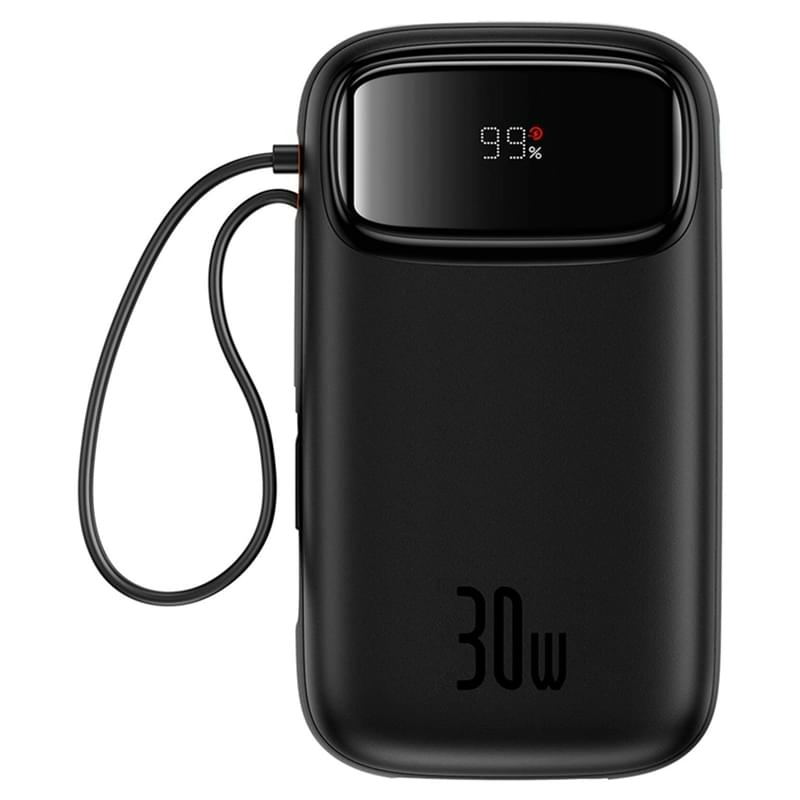 Внешний аккумулятор Baseus, QPow2 DGT 20000mAh+2 вс.каб 30W, Black (BAS-P1005500911300) - фото #0, Technodom.kz