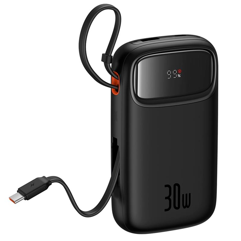Внешний аккумулятор Baseus, QPow2 DGT 20000mAh+2 вс.каб 30W, Black (BAS-P1005500911300) - фото #2, Technodom.kz