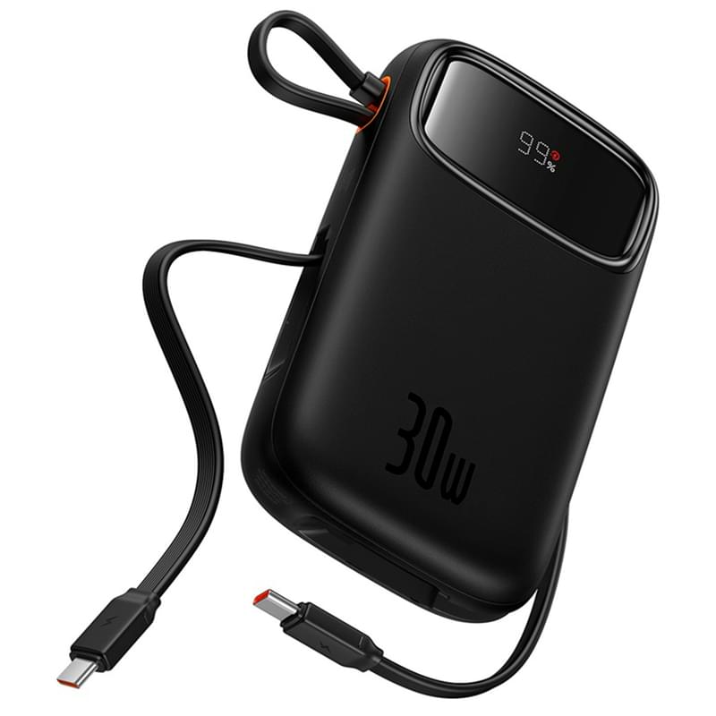 Внешний аккумулятор Baseus, QPow2 DGT 20000mAh+2 вс.каб 30W, Black (BAS-P1005500911300) - фото #3, Technodom.kz
