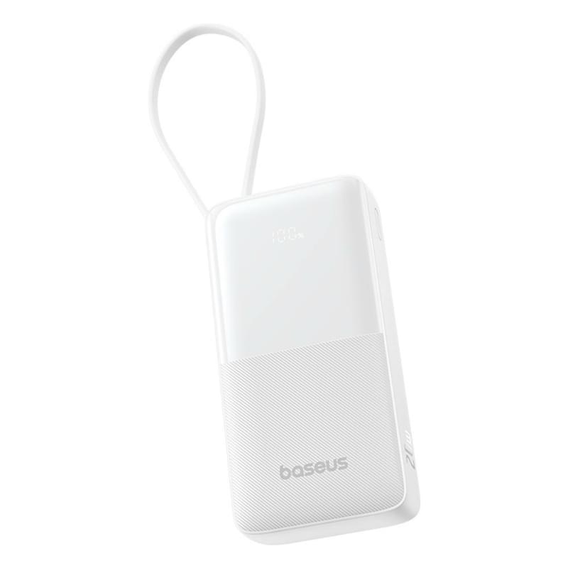Внешний аккумулятор Baseus, Bipow2 DGT 20000mAh 20W+вст.каб., White (BAS-P1007710121301) - фото #5, Technodom.kz