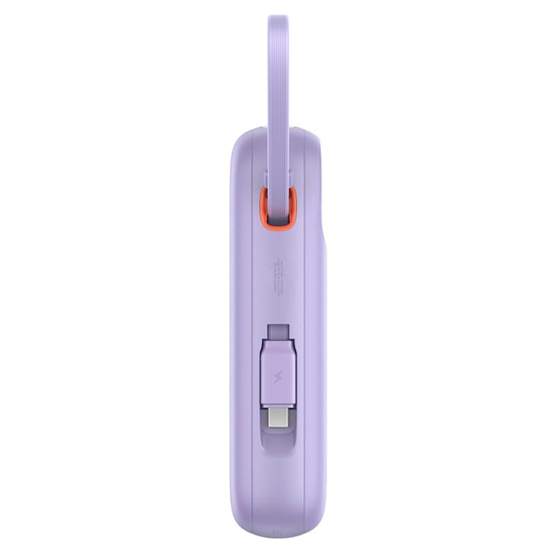 Внешний аккумулятор Baseus, QPow2 DGT 10000mAh+2 вс.каб 30W, Violet (BAS-P1005500851300) - фото #4, Technodom.kz