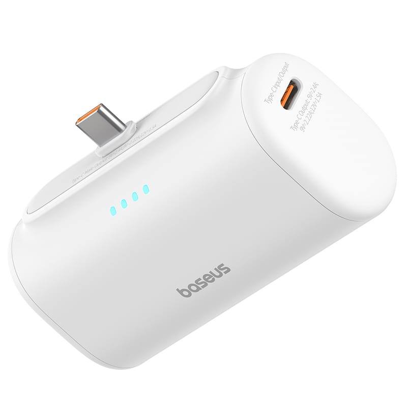 Внешний аккумулятор Baseus, Compact USB-C Edit. 5000mAh 20W, White (BAS-P1006830621300) - фото #0, Technodom.kz