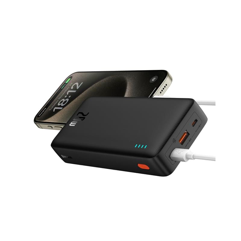 Внешний аккумулятор Baseus, Airpow 20000mAh 20W + каб, Black (BAS-P1002280411300) - фото #2, Technodom.kz